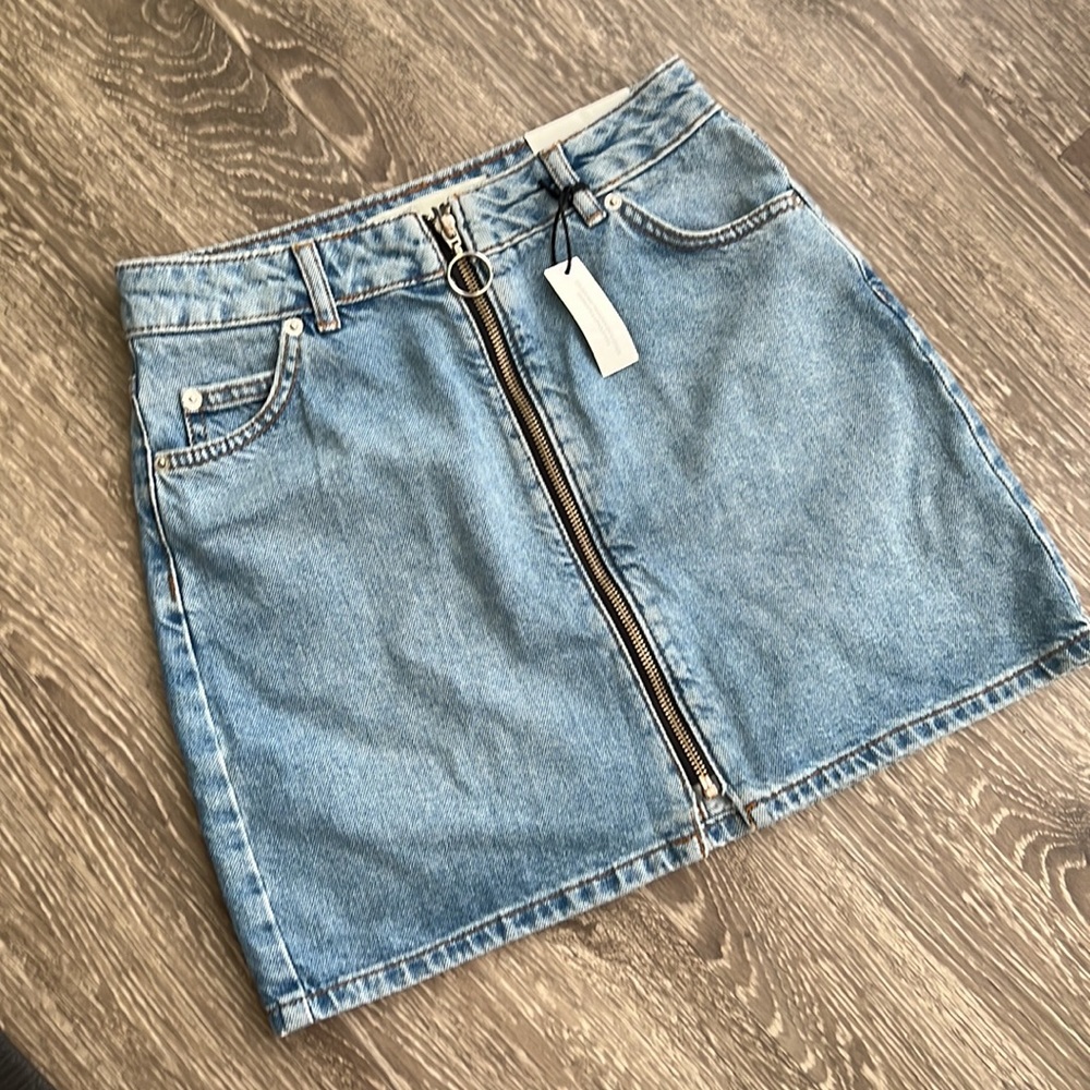 NWT TOP SHOP Denim Bodycon Mini Skirt, 4us